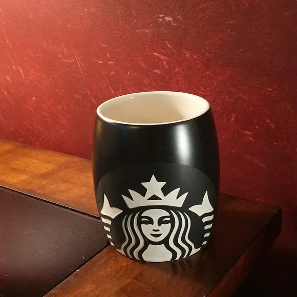 Starbucks | Kitchen | Starbucks 21 Blackwhite Ceramic Laser Etched Mermaid  Siren Barrel Mug | Poshmark